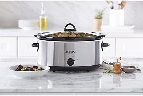 Crock-Pot 7 Quart Oval Manual Slow Cooker – Stainless Steel | PR6T
