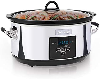 Crock-Pot 7 Quart Programmable Slow Cooker – Polished Platinum | Q8D7