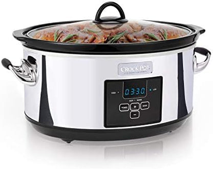 Crock-Pot 7 Quart Programmable Slow Cooker – Polished Platinum | Q8D7