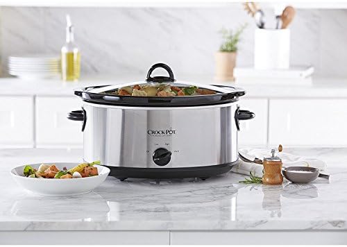 Crock-Pot 7 Quart Oval Manual Slow Cooker – Stainless Steel | PR6T