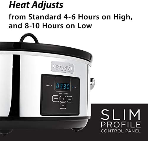 Crock-Pot 7 Quart Programmable Slow Cooker – Polished Platinum | Q8D7