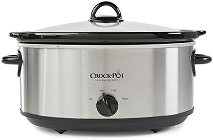 Crock-Pot 7 Quart Oval Manual Slow Cooker – Stainless Steel | PR6T