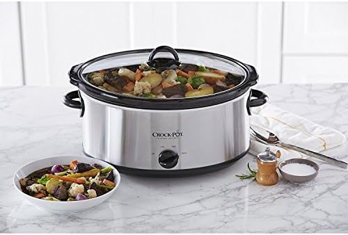 Crock-Pot 7 Quart Oval Manual Slow Cooker – Stainless Steel | PR6T