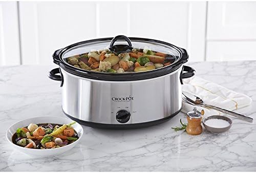 Crock-Pot 7 Quart Oval Manual Slow Cooker – Stainless Steel | PR6T