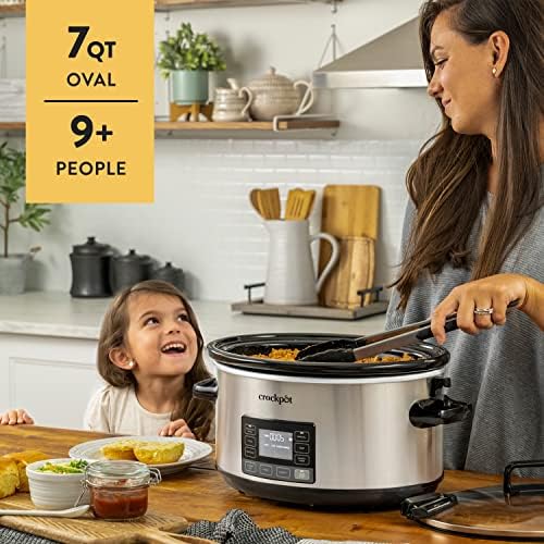 Crock-Pot 7 Quart Portable Programmable Slow Cooker with Timer | FFHT