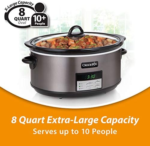 Crock-Pot 8 Quart Programmable Slow Cooker with Auto Warm | UHF8