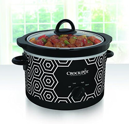Crock-Pot 4.5 Quart Portable Slow Cooker – Black & White | O26B