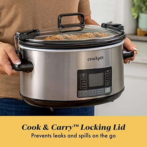 Crock-Pot 7 Quart Portable Programmable Slow Cooker with Timer | FFHT