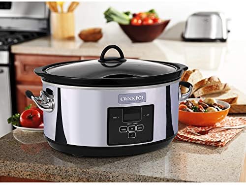 Crock-Pot 7 Quart Programmable Slow Cooker – Polished Platinum | Q8D7