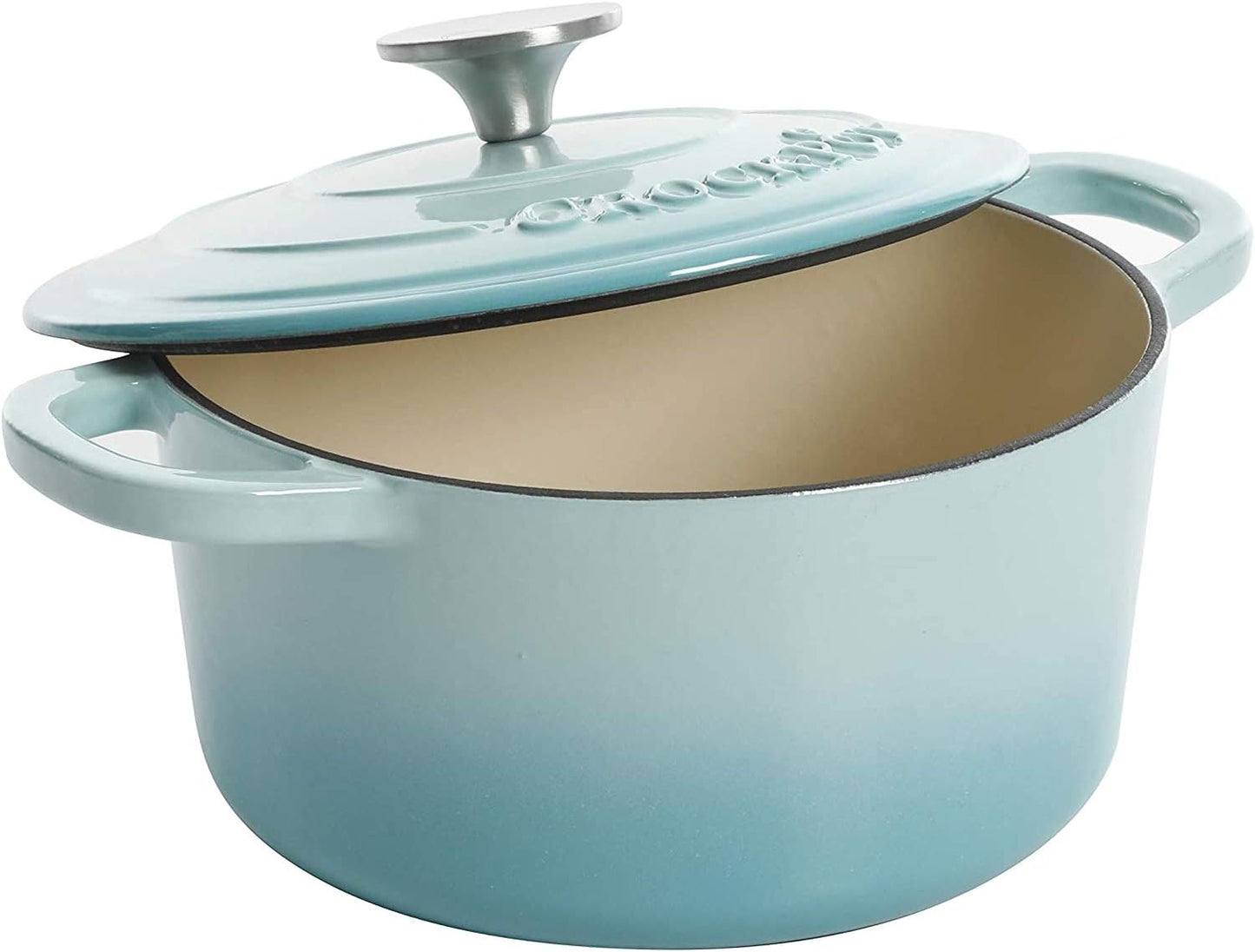 Crock-Pot 3 Quart Enameled Cast Iron Dutch Oven – Aqua | 385A