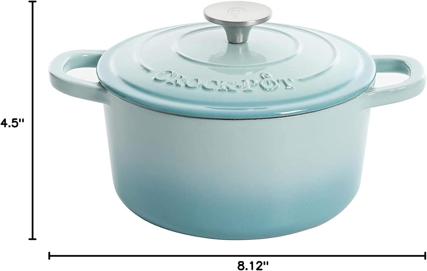 Crock-Pot 3 Quart Enameled Cast Iron Dutch Oven – Aqua | 385A