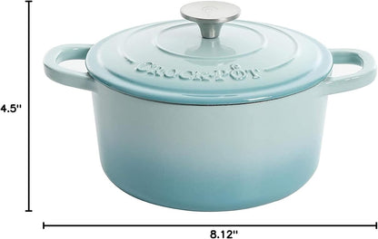 Crock-Pot 3 Quart Enameled Cast Iron Dutch Oven – Aqua | 385A