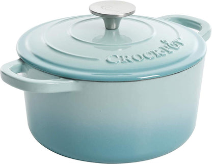 Crock-Pot 3 Quart Enameled Cast Iron Dutch Oven – Aqua | 385A